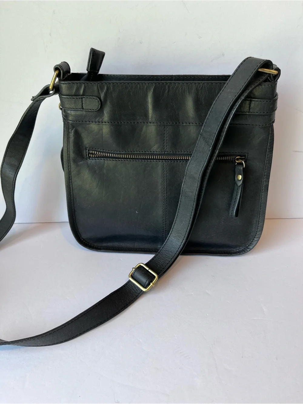Born Black Leather Crossbody Boho Bag